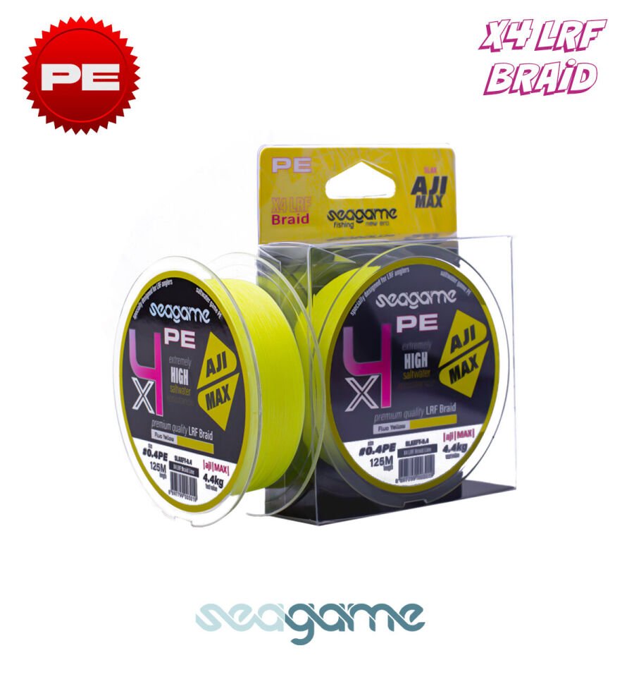 SEAGAME AJI MAX X4 PE 125M #0.2 FLUO YELLOW