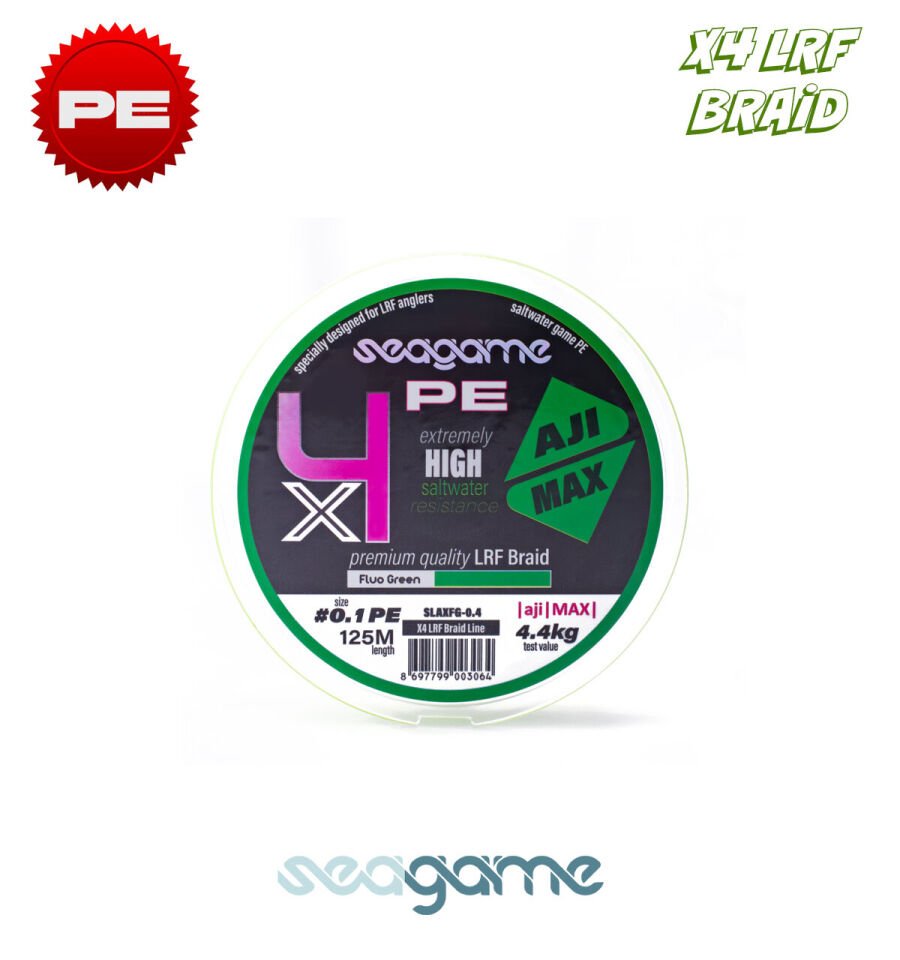 SEAGAME AJI MAX X4 PE 125M #0.1 FLUO GREEN