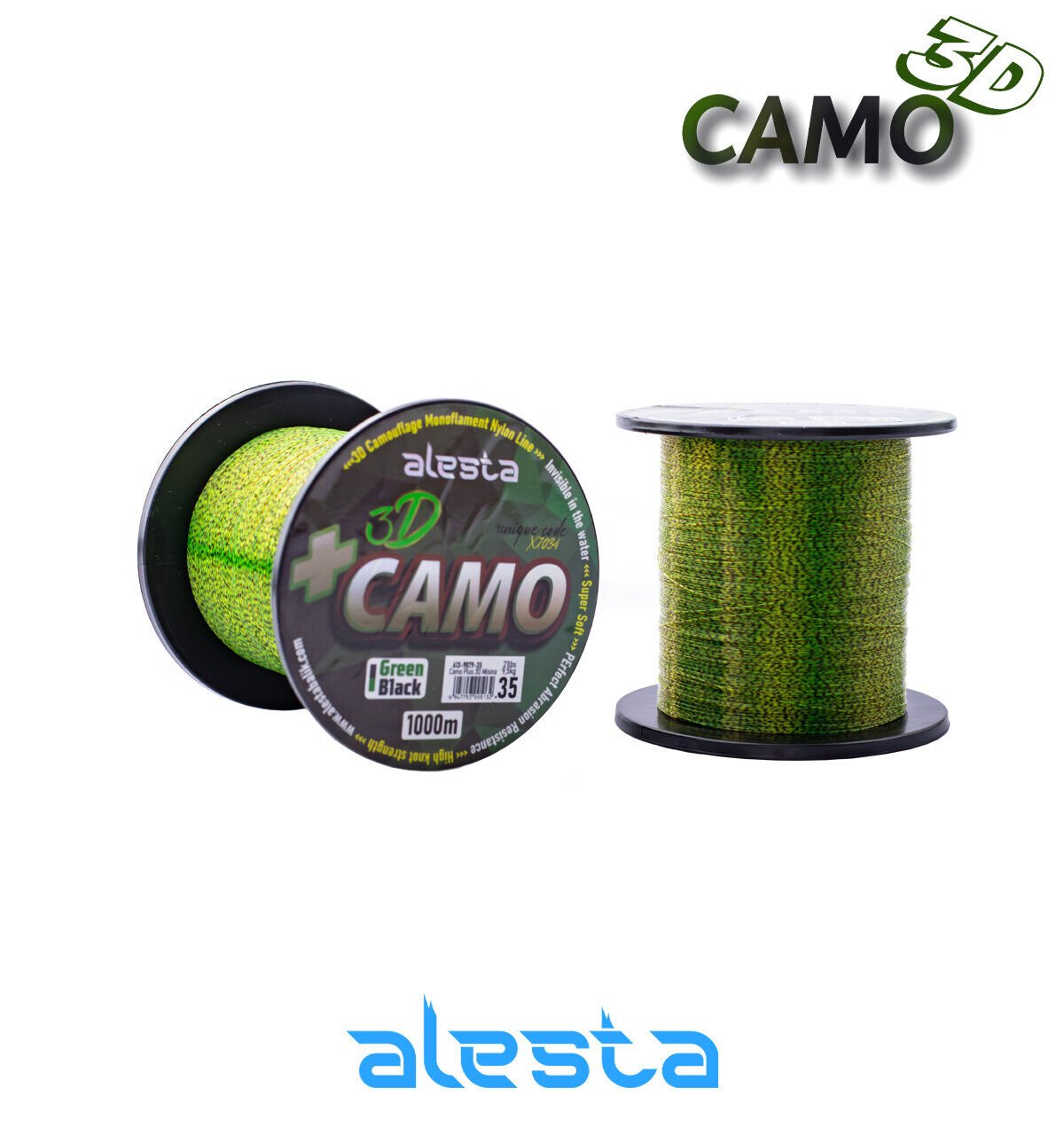 ALESTA CAMO PLUS X7034 3D MİSİNA SİYAH/YEŞİL 1000M 0.35