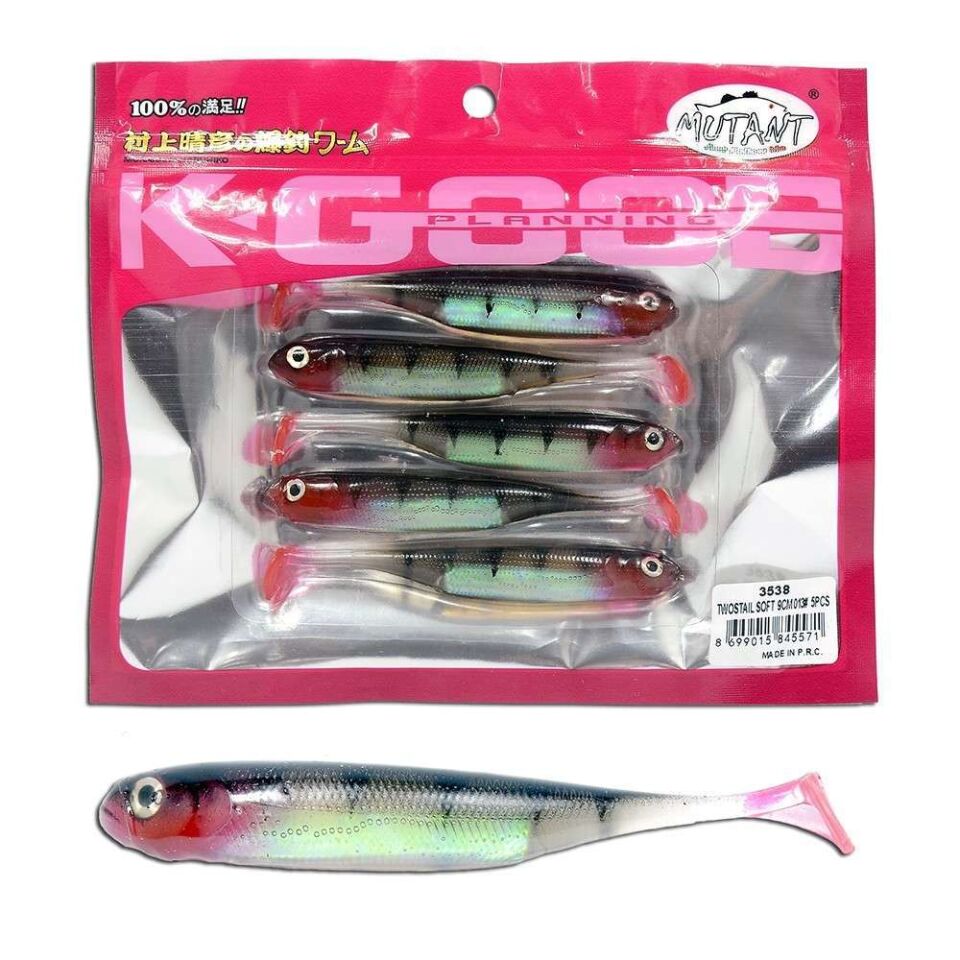 Mutant 3538 Twost Tail Flash 9cm Levrek Silikonu 5li Paket Suni Yem