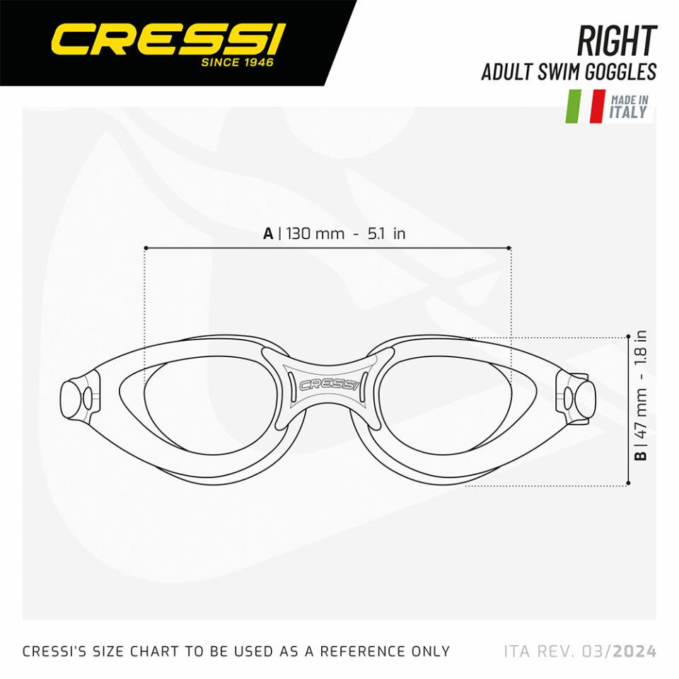 Cressi Right Yüzme Gözlüğü CLEAR-CLEAR-CLEAR