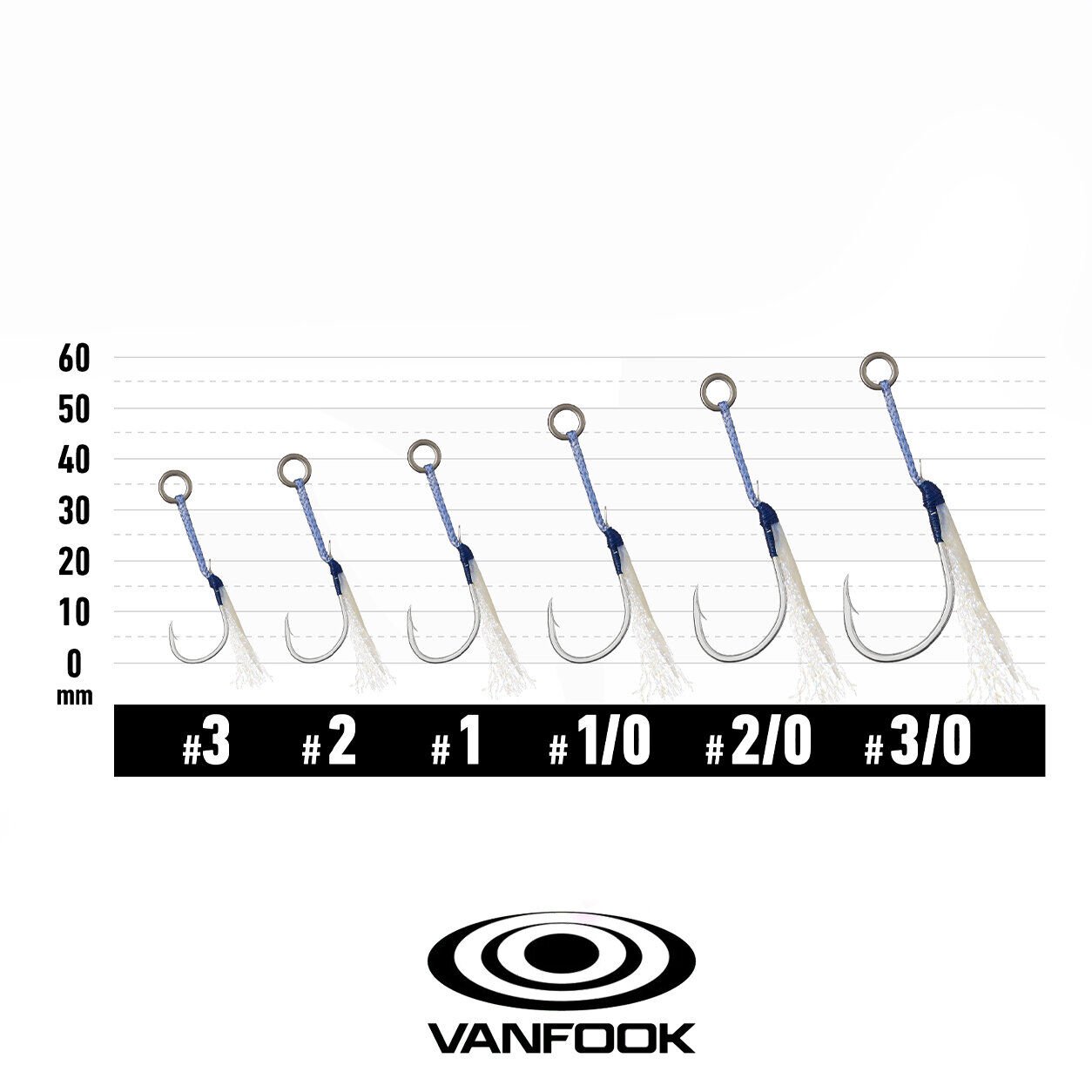 VANFOOK JD-50 JIGEN DECO ASSIST 2P #3/0