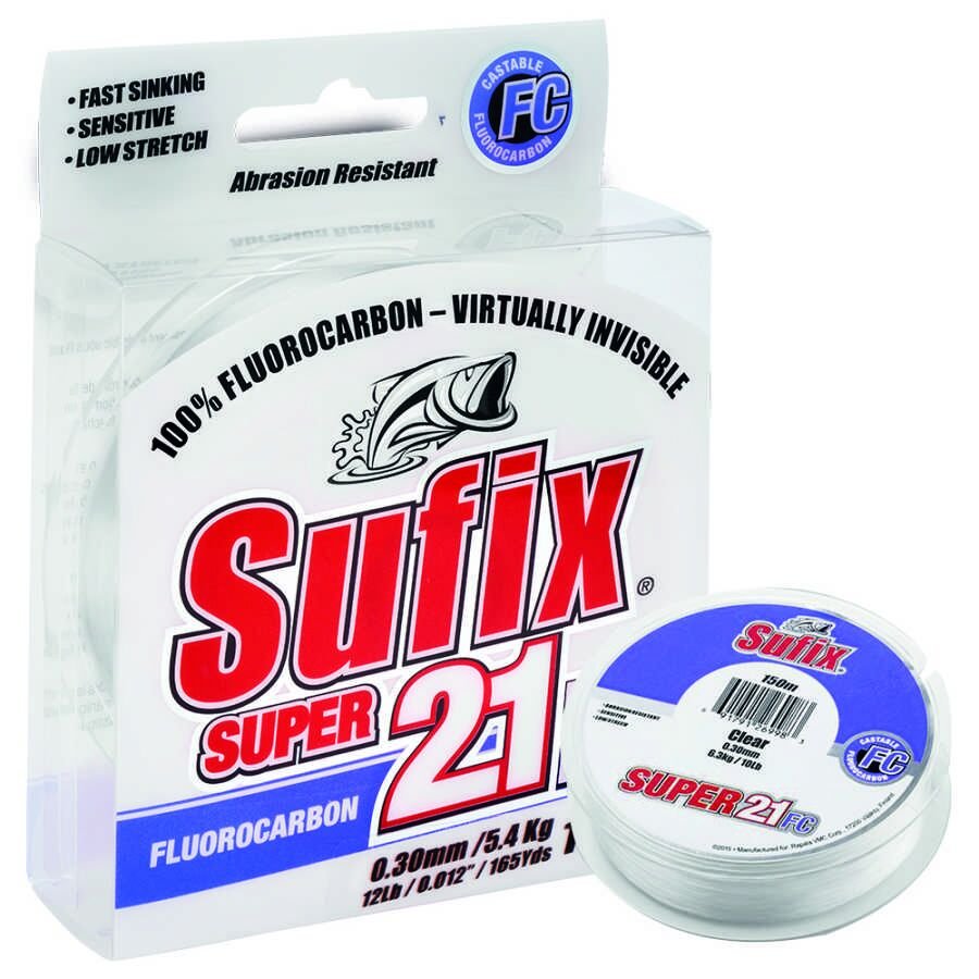 Sufix Süper 21 Fluorocarbon Misina CLEAR - 0.25MM - 100MT - 5.9KG