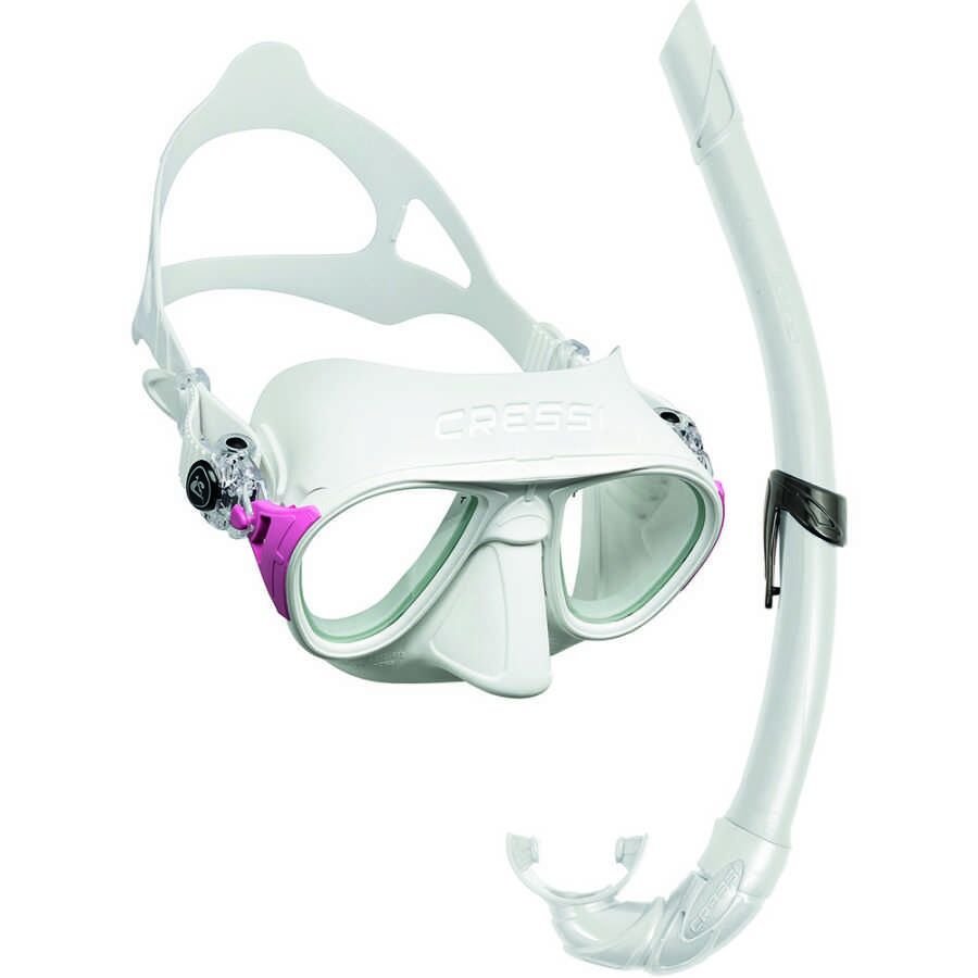 Cressi Calibro Maske Corsica Şnorkel Seti WHITE