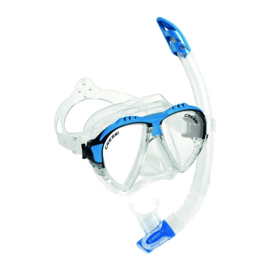 Cressi Matrix Maske Gamma Şnorkel Seti CLEAR-BLUE