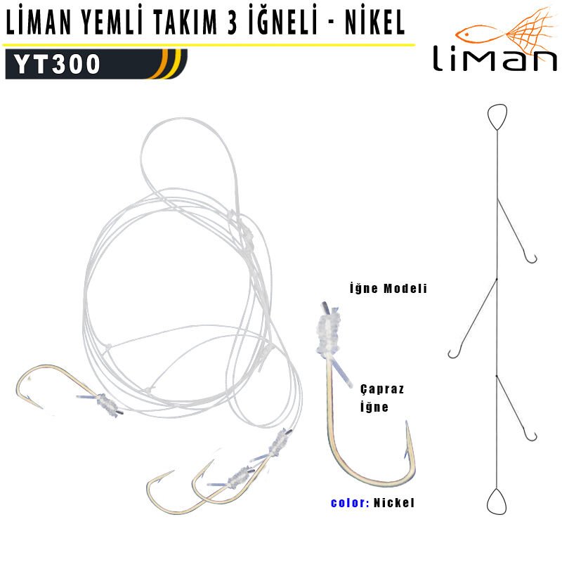 Liman Yemli Takım 3 İğneli - Beyaz İğne 100 Adetli