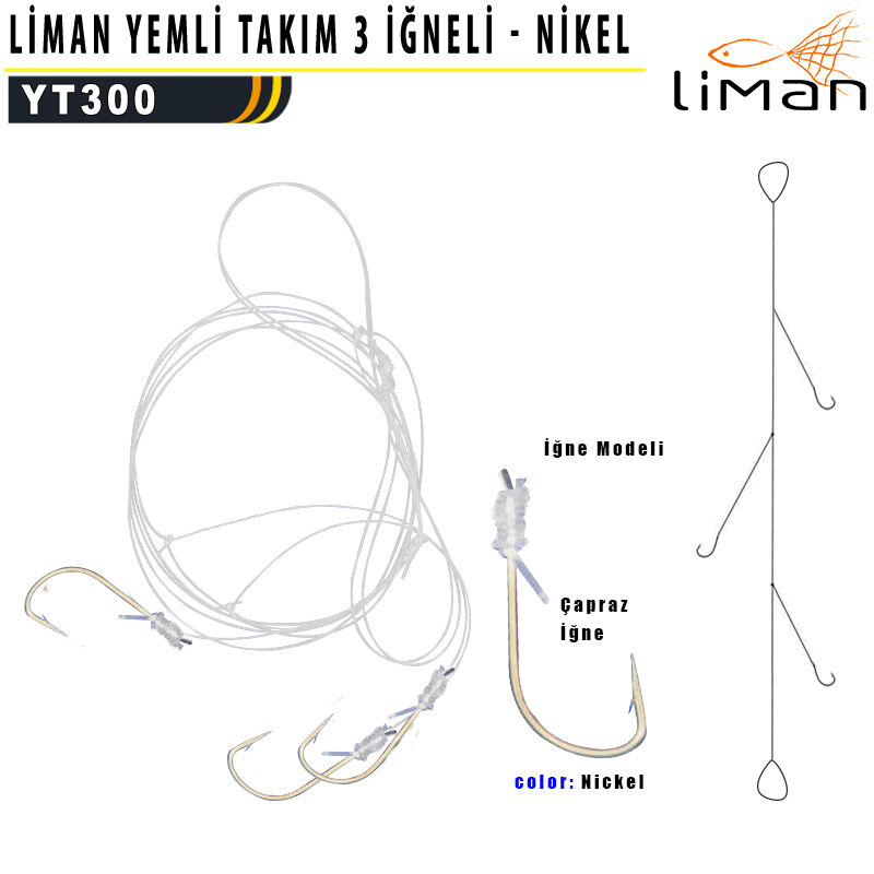 Liman Yemli Takım 3 İğneli - Beyaz İğne 100 Adetli