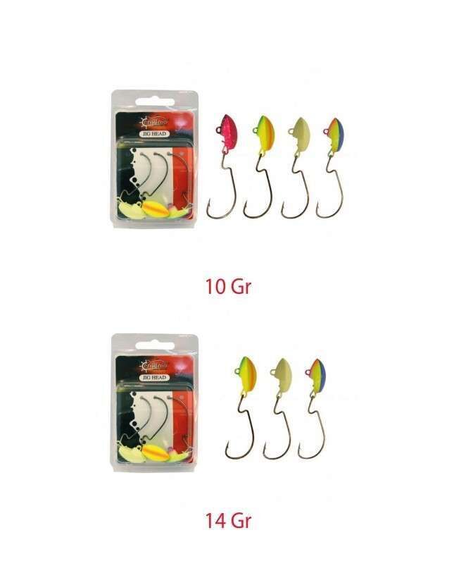 Captain Jig Head Current Offset İğneli Jig Head 3lü Mix Set Standart - 14 GR