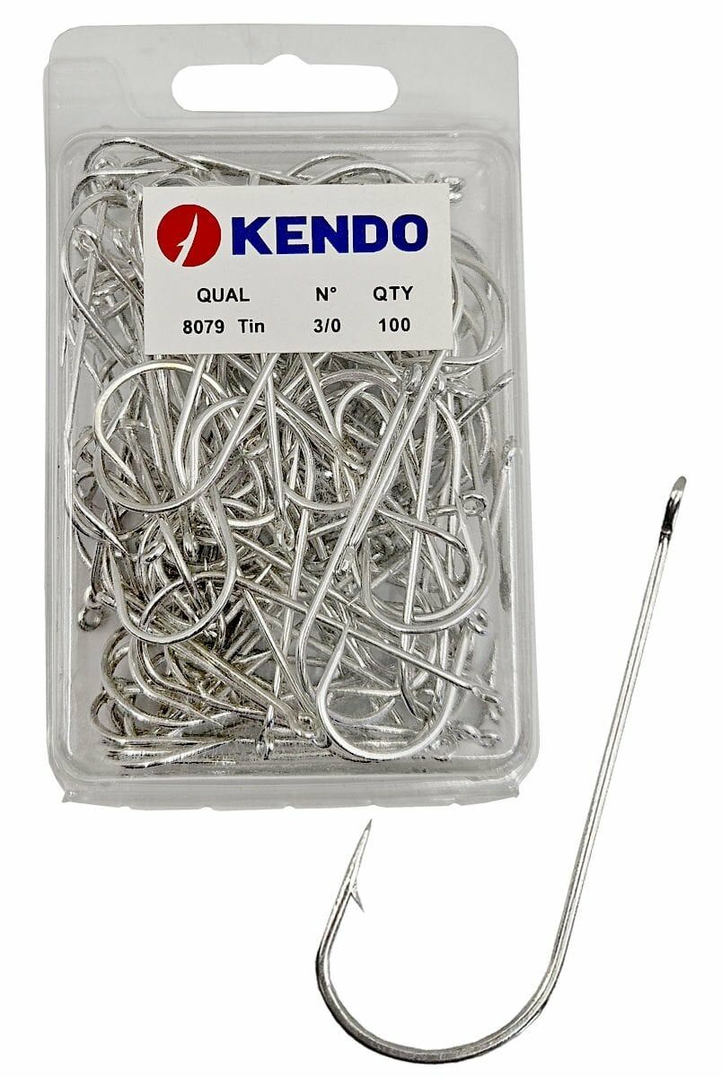 Kendo 8079 Abardeen Tin 3/0 100 Adet Halkalı Olta İğnesi