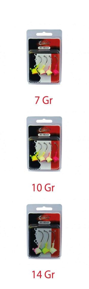 Captain Jig Head Bastet 4lü Mix Set Kesik Kafa Jig Head Standart - 10 GR