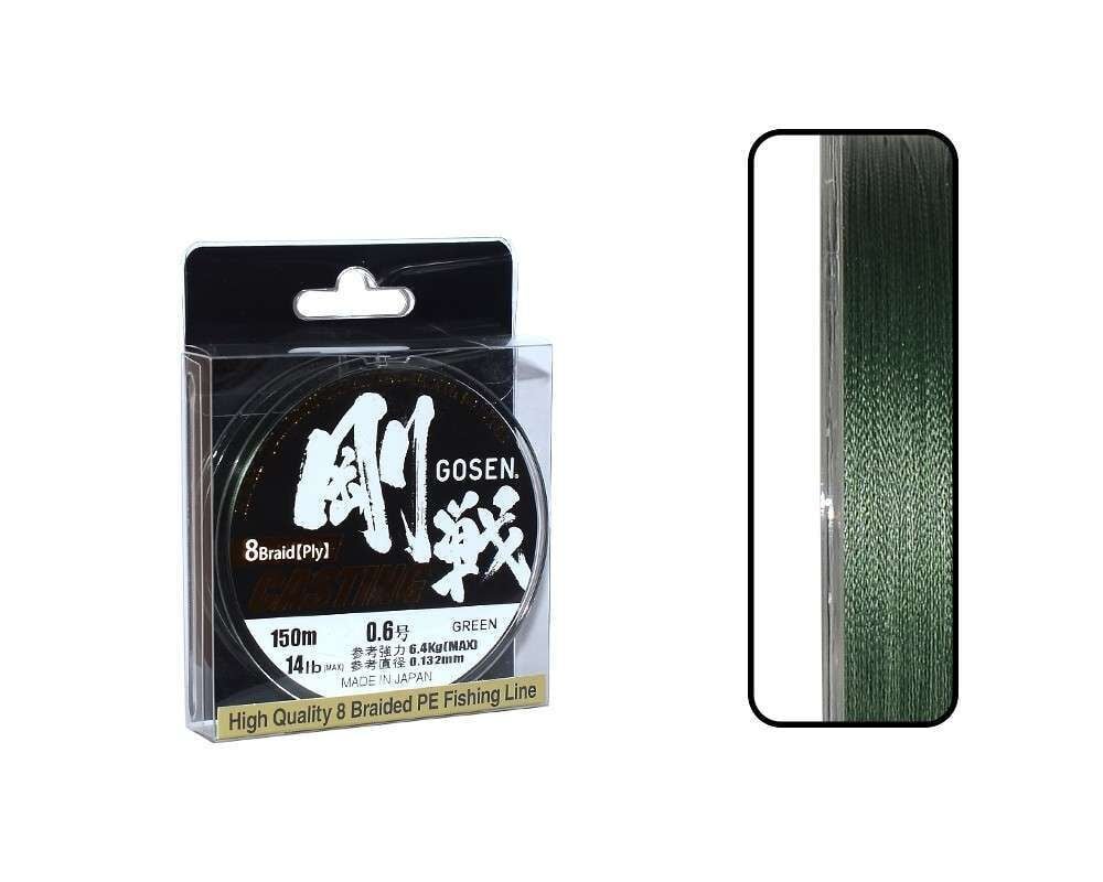 Gosen W8 Casting PE 8 Örgü Spin İp Misina 150mt Yeşil Standart