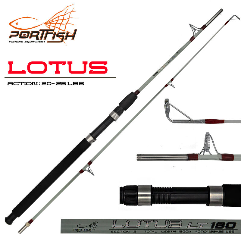 Portfish Lotus Metal Halkalı Tekne Kamışı  20- 26 lbs
