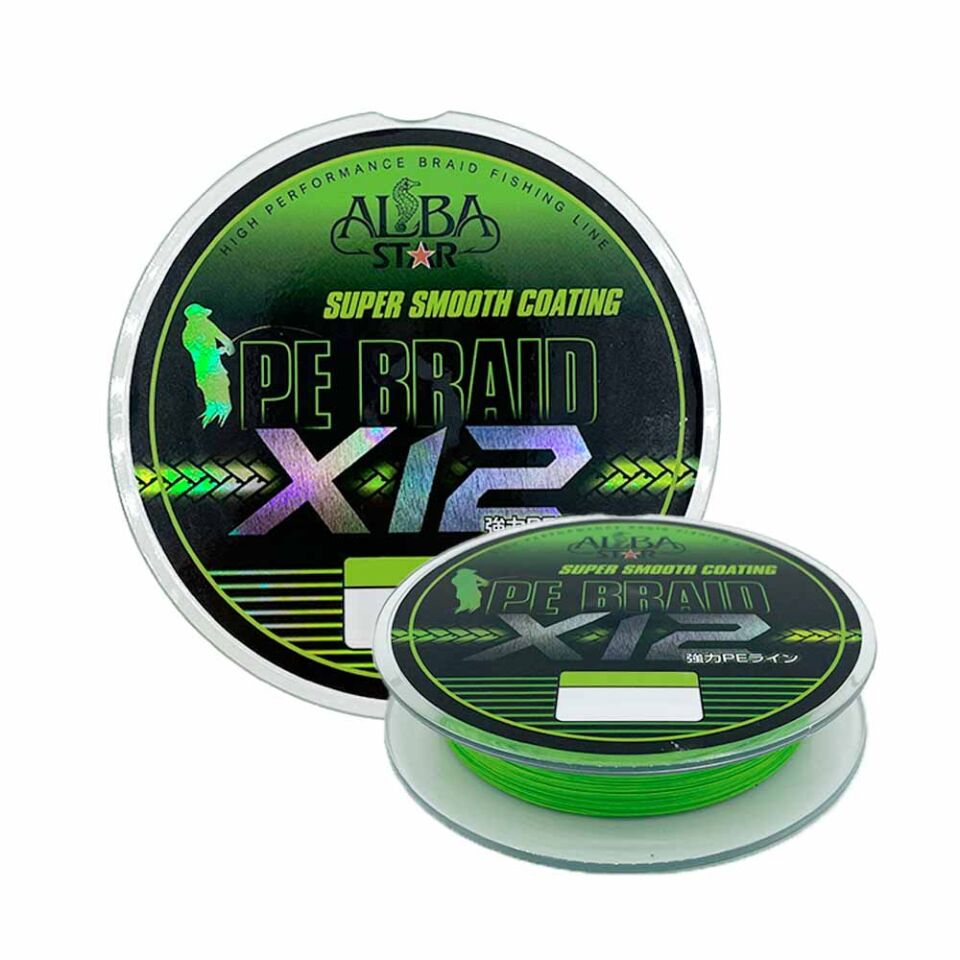 Albastar Carrier 12x Pe İp Misina Fluo Green - 0.10MM - 150M - 10.30KG