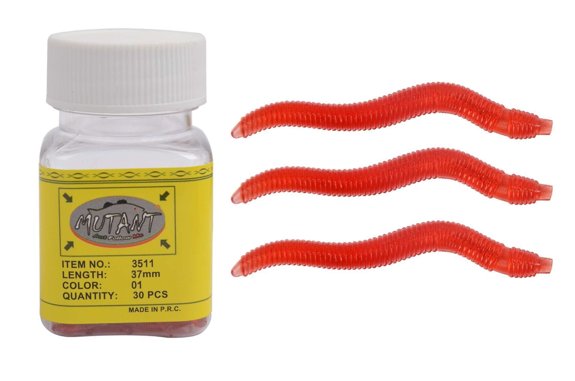 Mutant 3511 Ozmo Aromalı Solucan 4cm Silikon Suni Yem 30lu Kutu 01