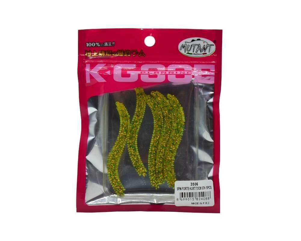 Mutant 3506 Spin Forte 7,5cm Aromalı LRF Silikon Suni Yem 5li Set 07