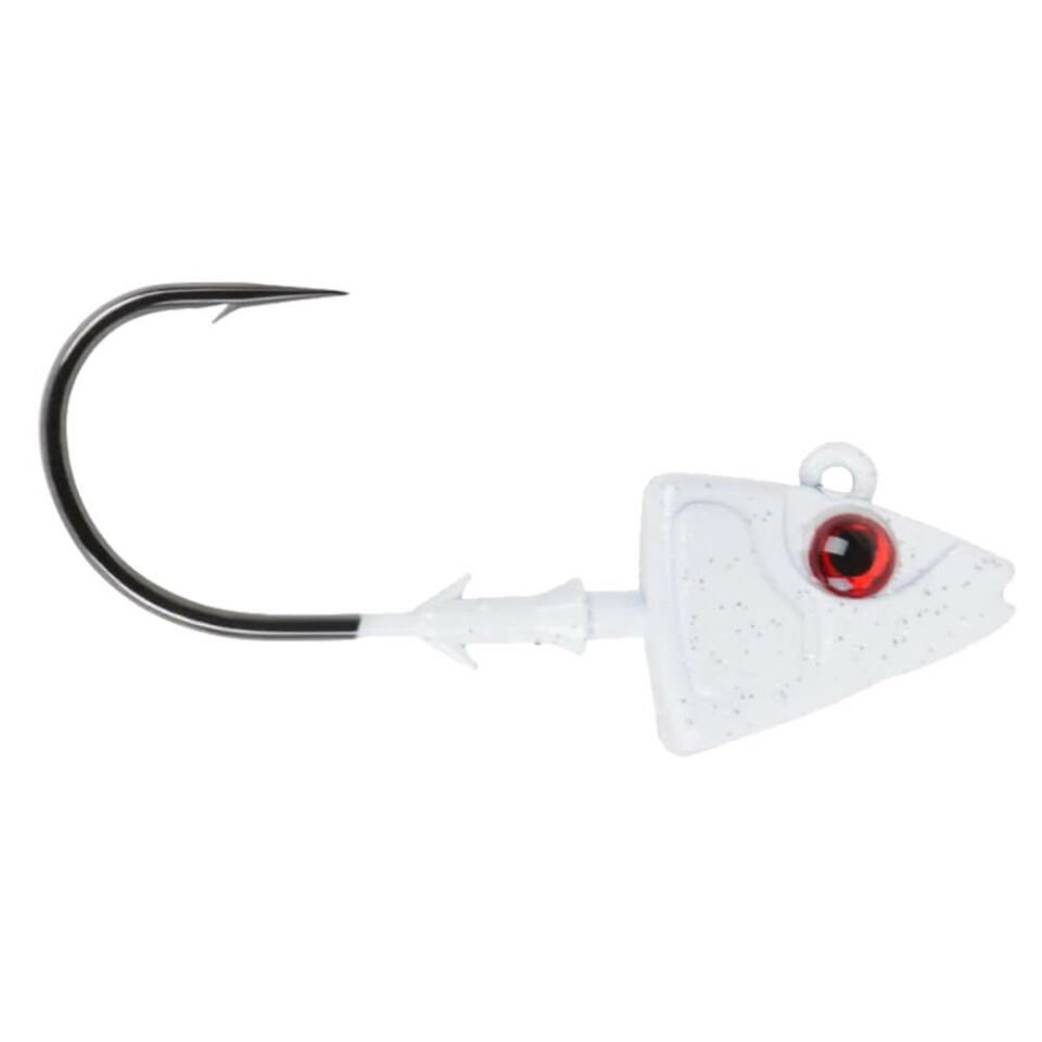 Mustad Sd824 Shad Jig Head 14GR - 3LU - 4-0 - WH - WHITE