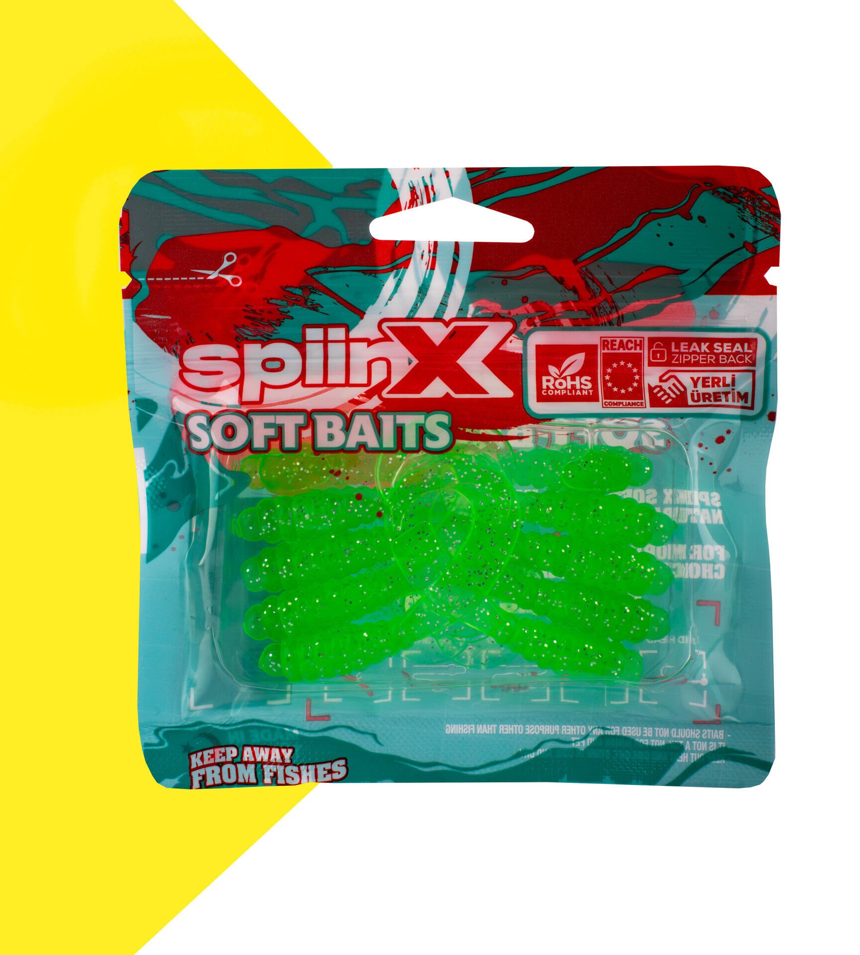 SPIINX CRAZY TAIL KUYRUK 7.5CM 10P LIGHT GREEN