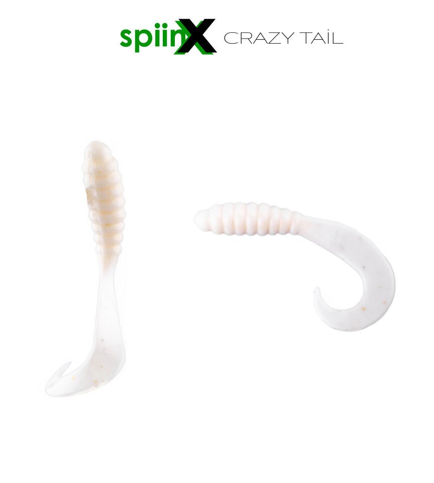 SPIINX CRAZY TAIL KUYRUK 7.5CM 10P GLOW PEARL WHITE