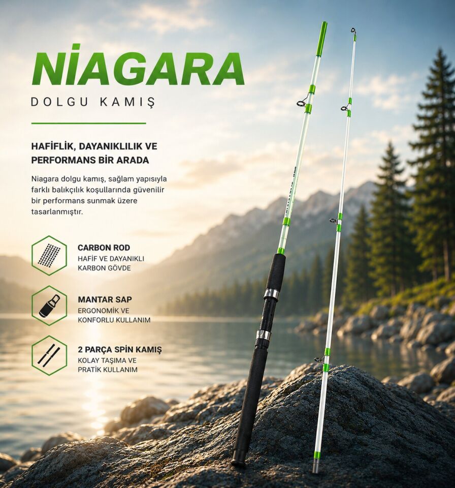 NIAGARA X5714 DOLGU KAMIŞ 165 CM 5-10 LBS 2P