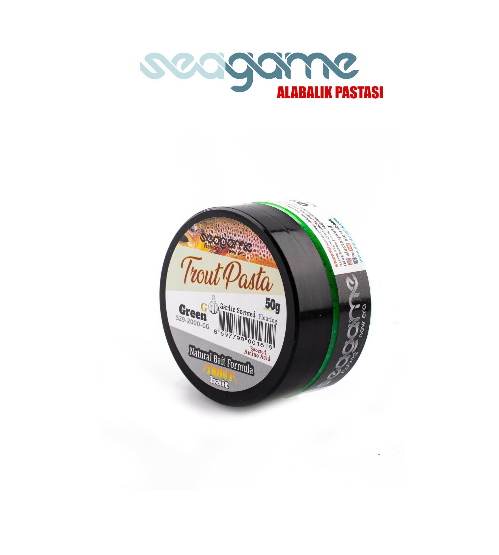 SEAGAME TROUT PASTA ALABALIK HAMURU SARIMSAK YEŞİL 50G