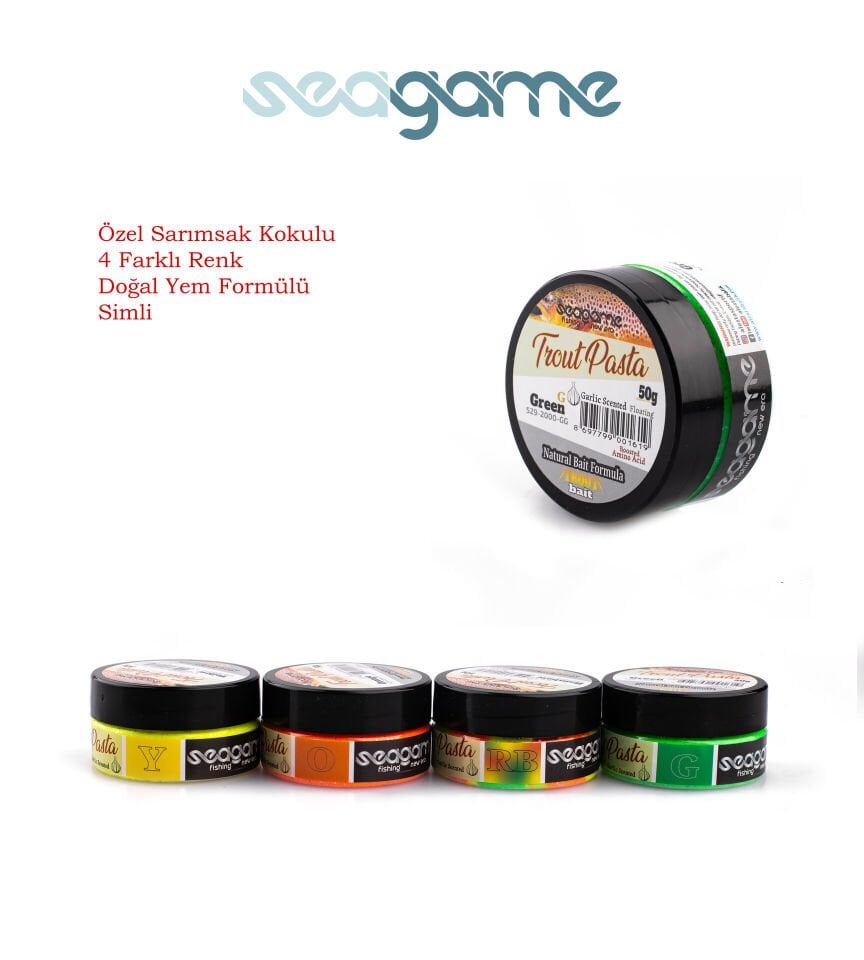 SEAGAME TROUT PASTA ALABALIK HAMURU SARIMSAK YEŞİL 50G