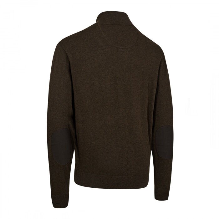 DEERHUNTER Harrington Fermuarlı Kahverengi Kazak XL