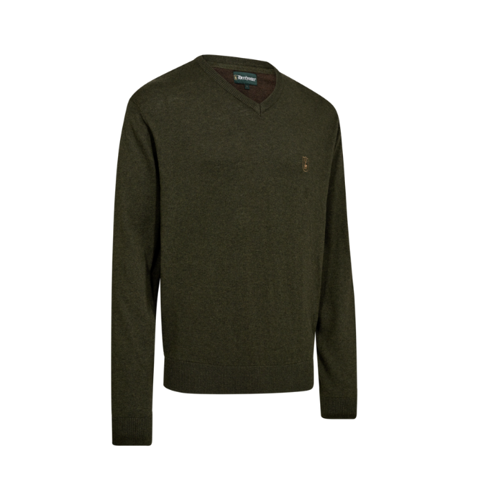 DEERHUNTER Harrington V Yaka Yeşil Kazak XL