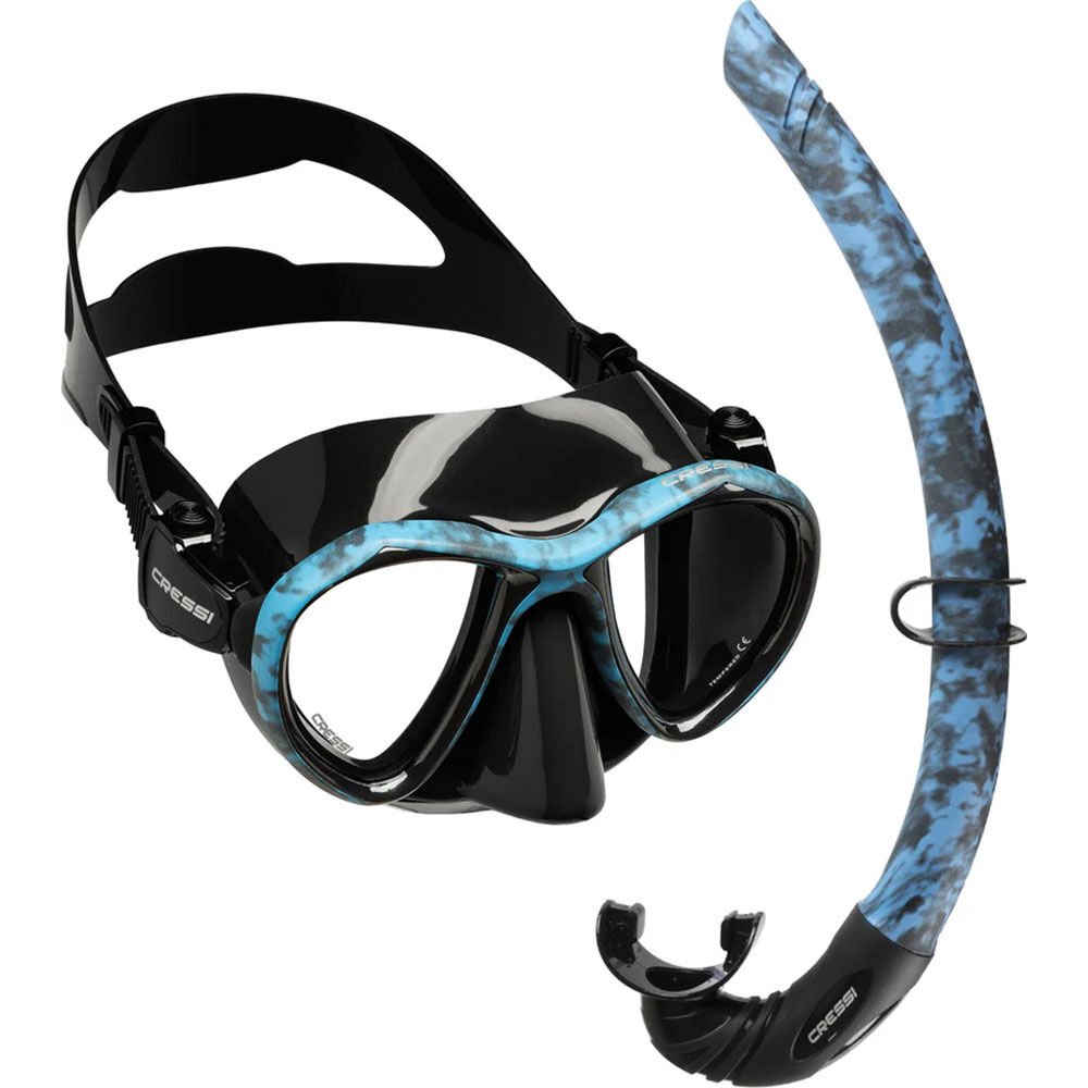 Cressi Metis Maske - Corsica Şnorkel Set BLUE CAMO