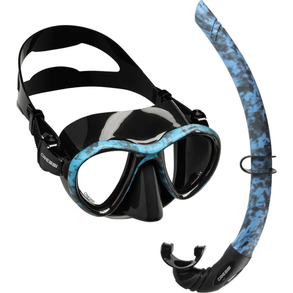 Cressi Metis Maske - Corsica Şnorkel Set BLUE CAMO