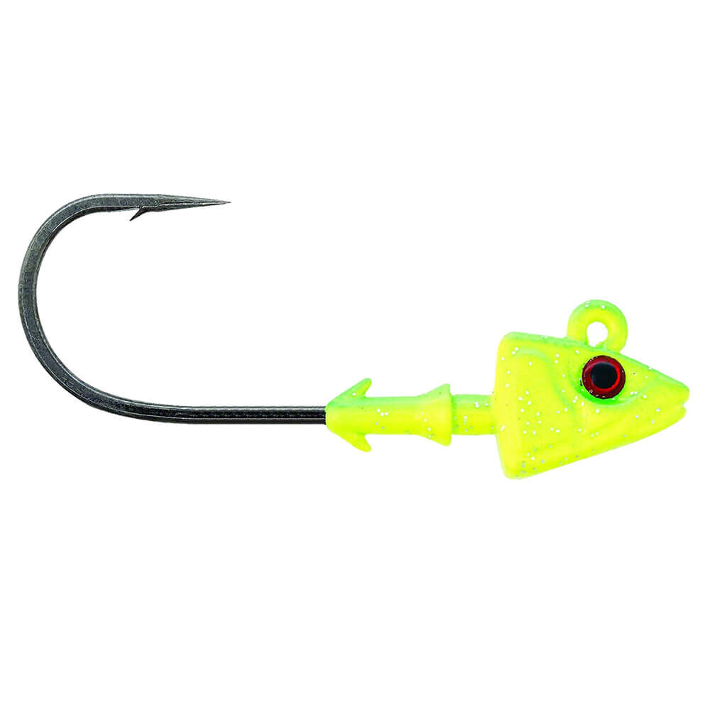 Mustad Sd840 Shad Jig Head CH - CHARTREUSE - 5GR - 3LU - 2-0