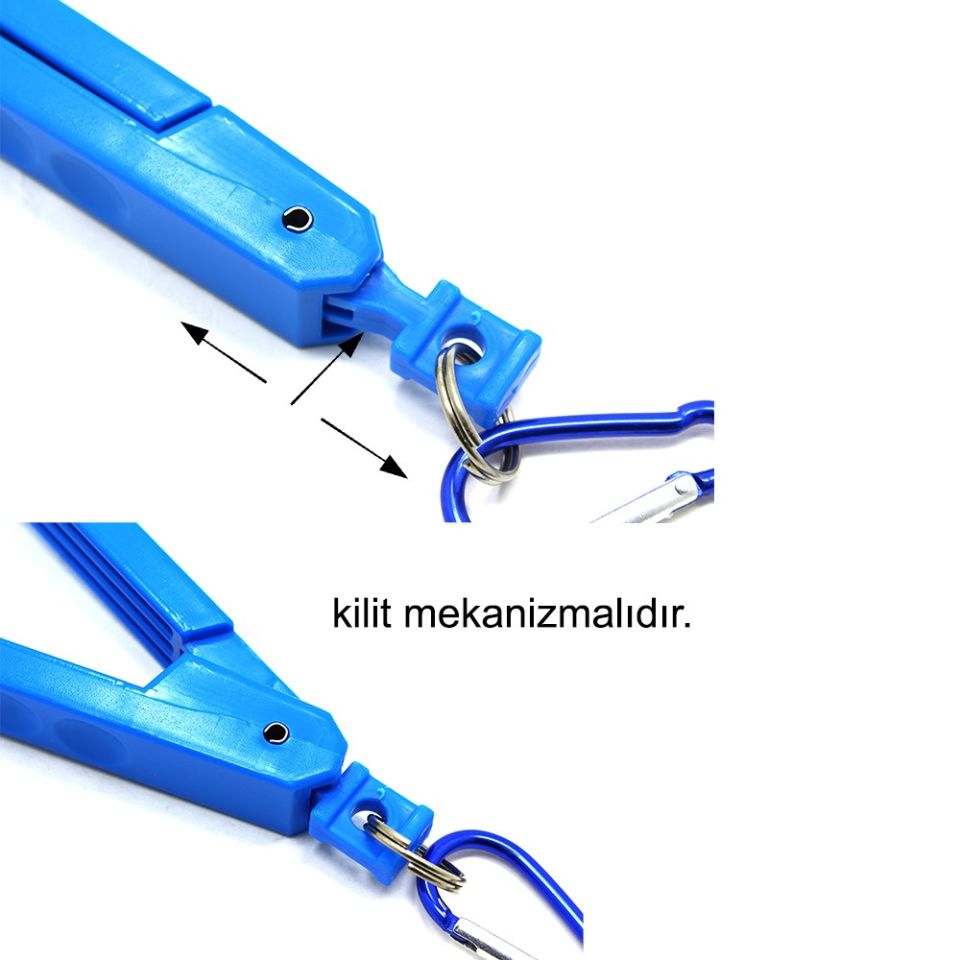 Captain 7502 Grip Balık Tutucu Karabinalı Maşa 20cm