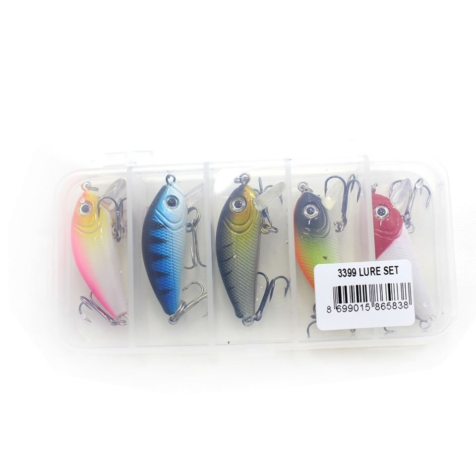 Captain 3399 Lure SET 4.5cm Floating 5li Maket Balık Seti