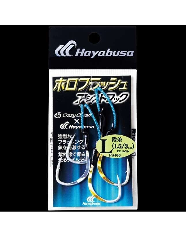 Hayabusa FS 466 Halogramlı Jig Assist İğnesi Double Hook 2li Paket