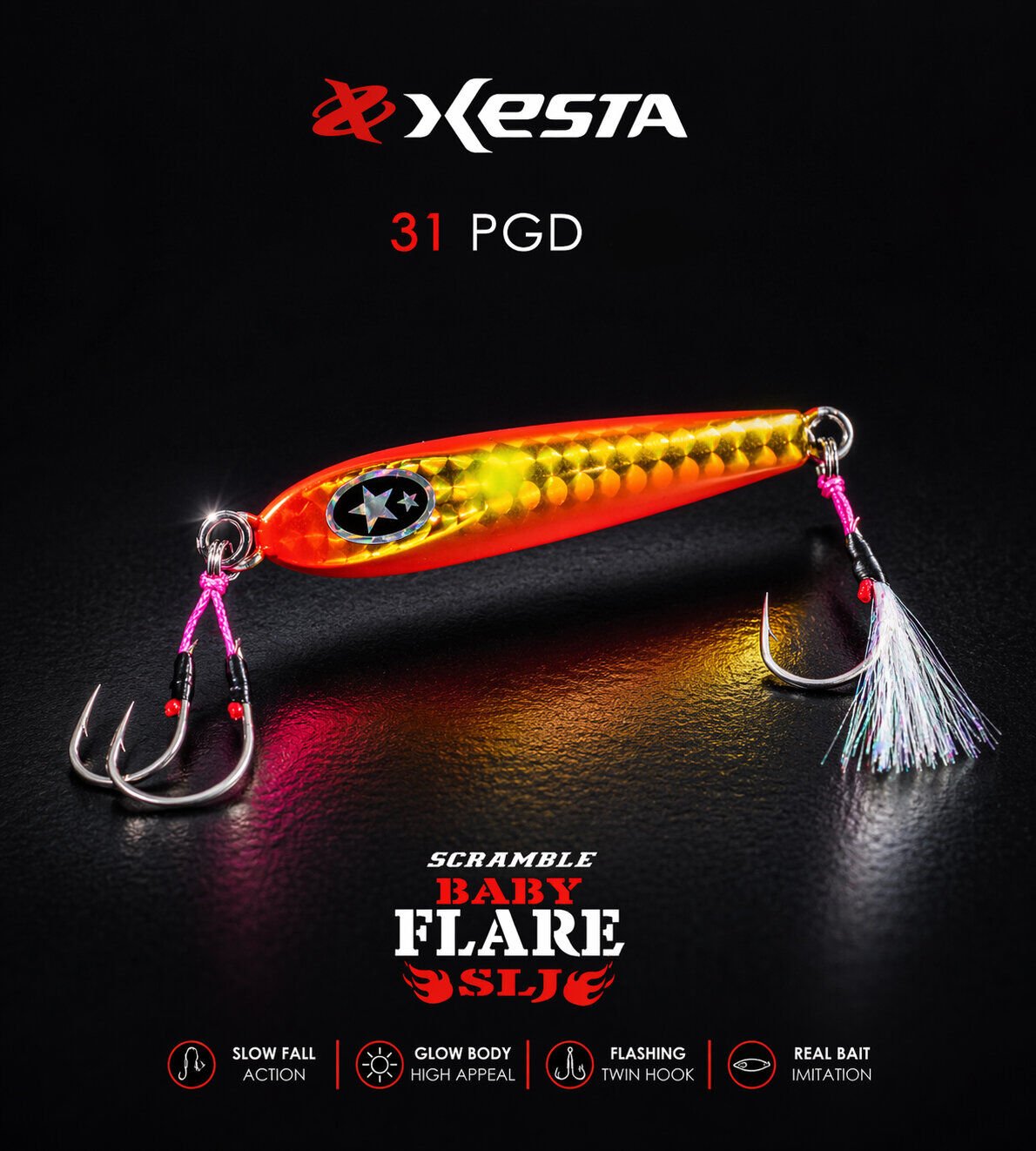 XESTA SCRAMBLE BABY FLARE SLJ 60G JIG PGD