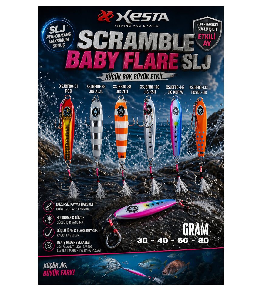 XESTA SCRAMBLE BABY FLARE SLJ 60G JIG PGD