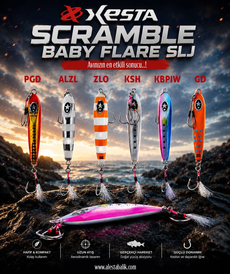 XESTA SCRAMBLE BABY FLARE SLJ 80G JIG KSH