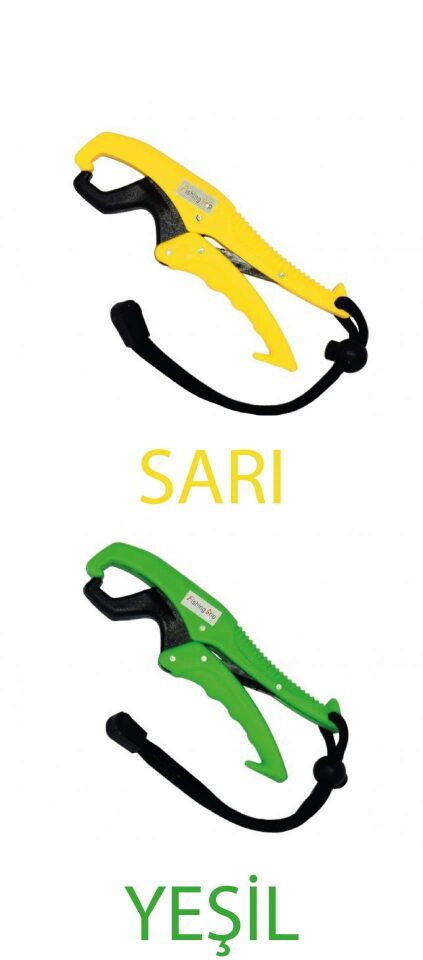 Captain 7504 Grip Plastik Balık Tutucu  Askı İpli 15cm SARI