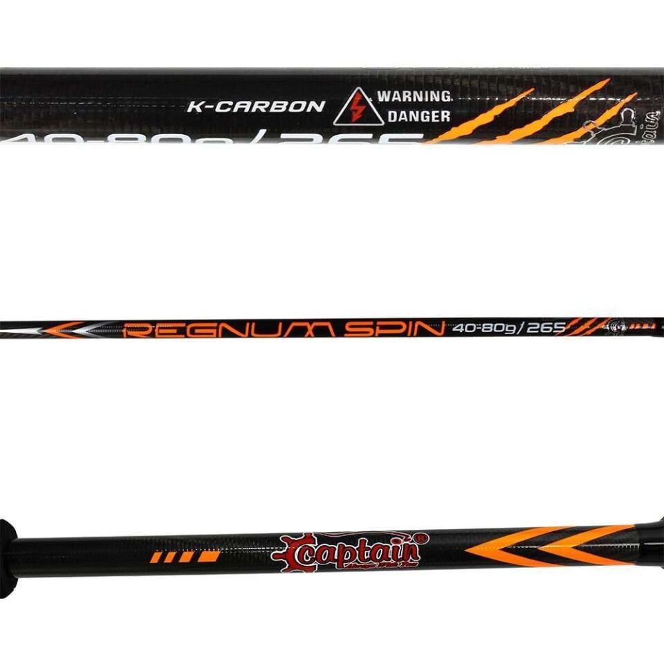 Captain 1369 Regnum 265cm 2 Parça Spin Kamış 40-80gr Atar