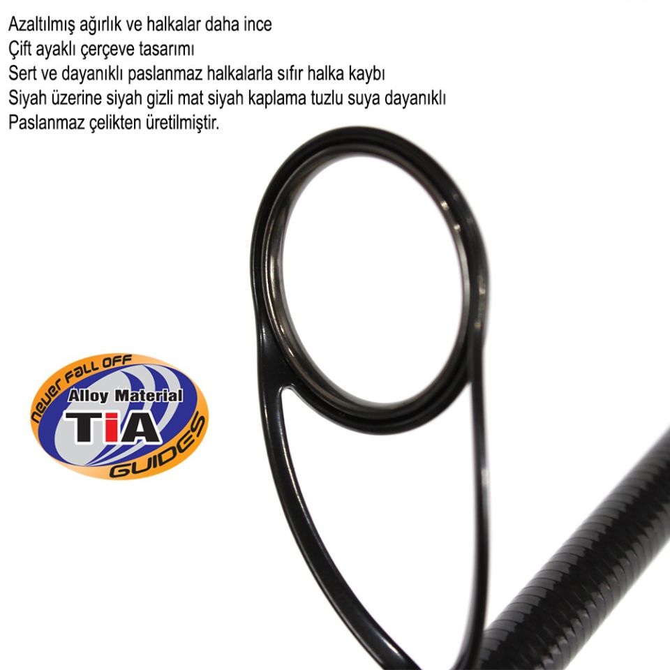 Captain 1368 Rubby 2 Parça Spin Kamış 5-25gr Atar