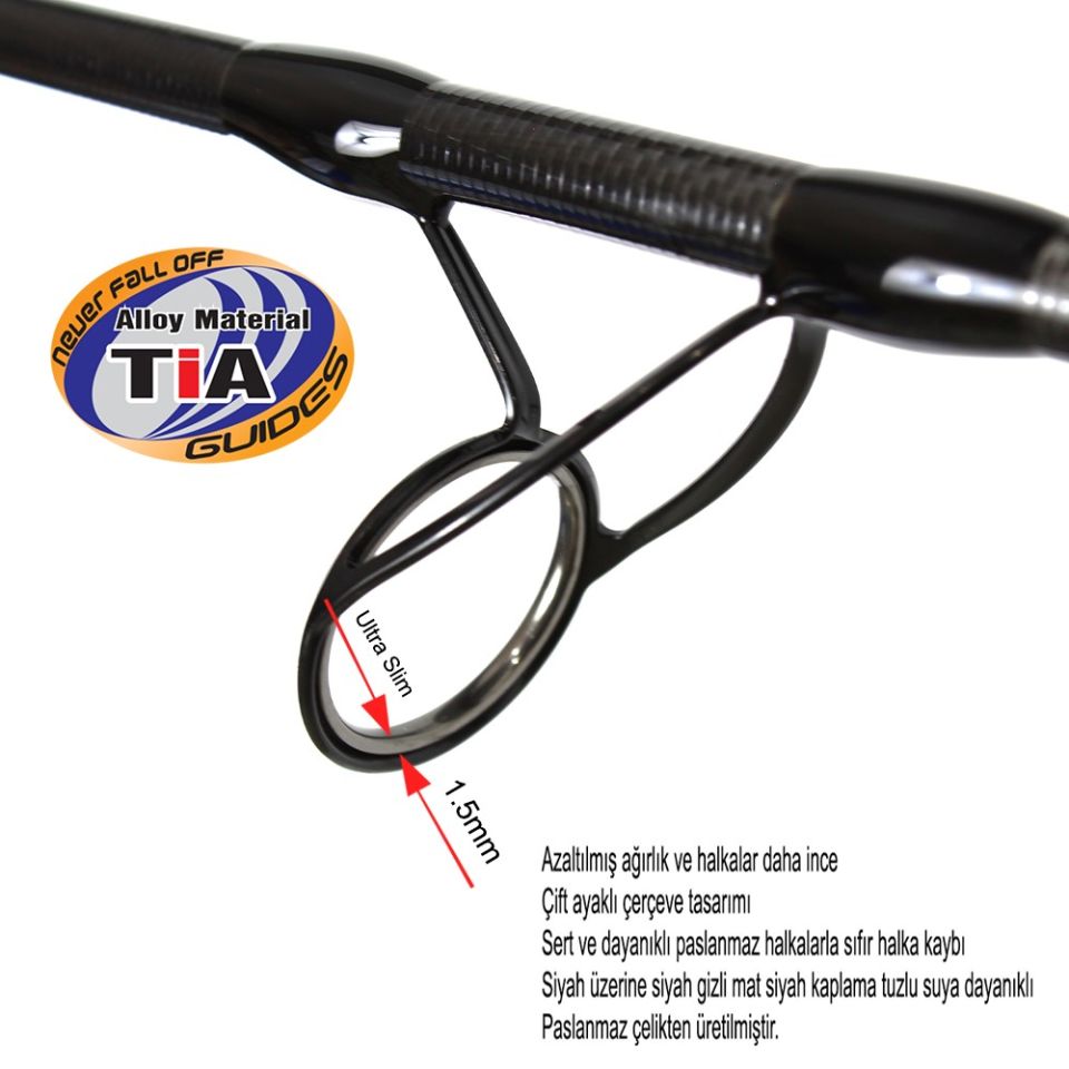 Captain 1369 Regnum 265cm 2 Parça Spin Kamış 40-80gr Atar