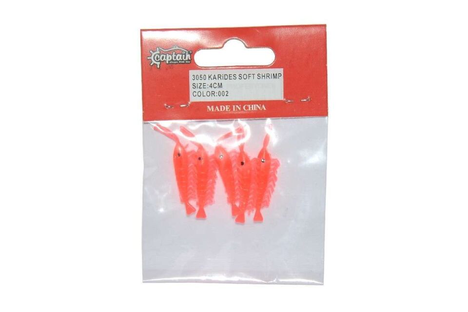 Captain 3050 Silikon Karides 4cm Suni Yem 5li Paket 002