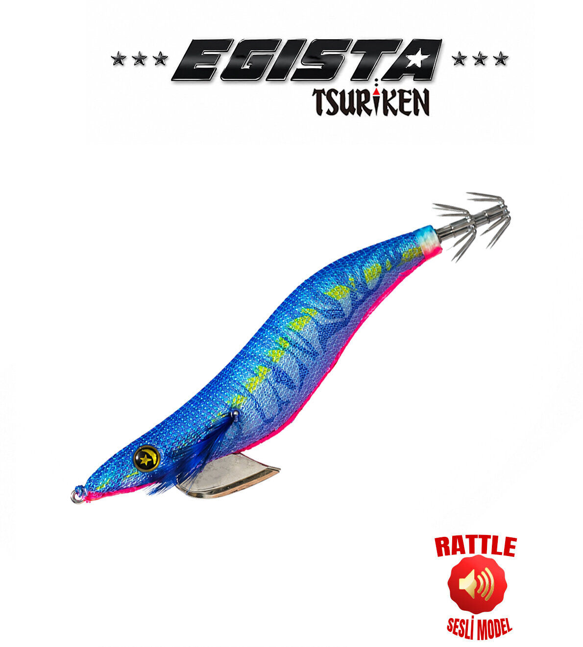 EGISTA RATTLE SHALLOW 3.0 KALAMAR ZOKASI 15G UV BLUE