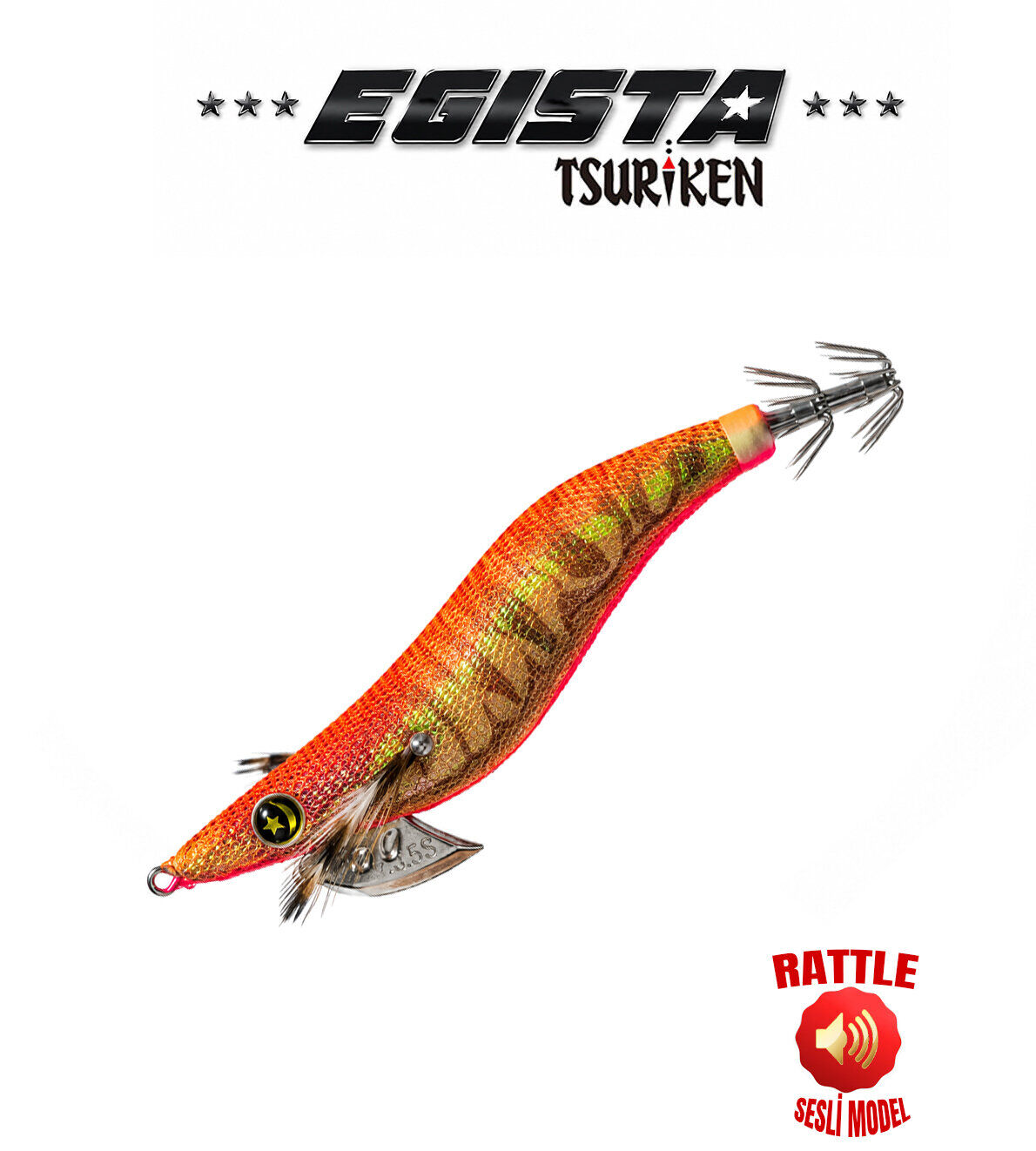 EGISTA RATTLE SHALLOW 3.5 KALAMAR ZOKASI 20G UV ORANGE