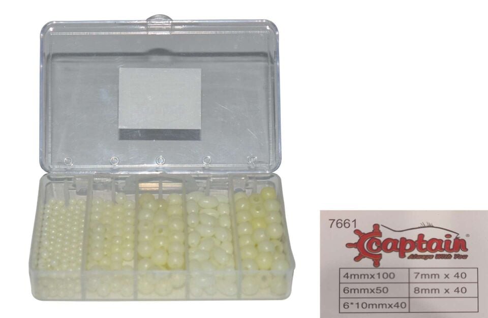 Captain 7661 Boncuk Set Hazır Takım ve Çapari Boncuğu Glow