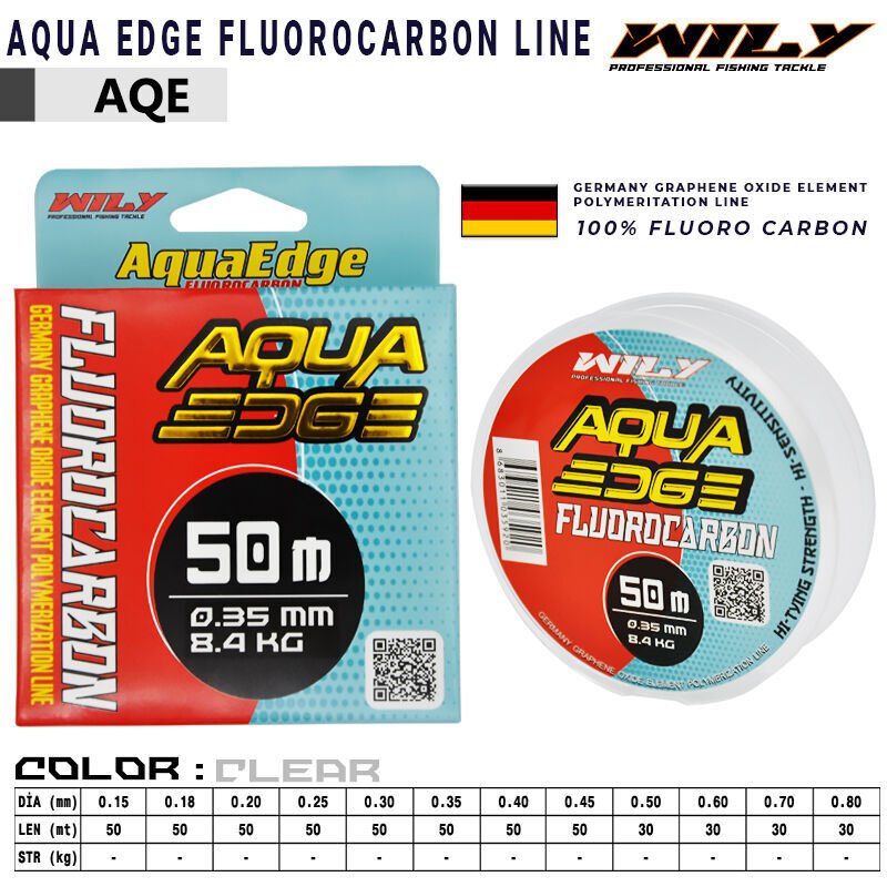 Wily Aqua Edge  Fluoro Carbon Line