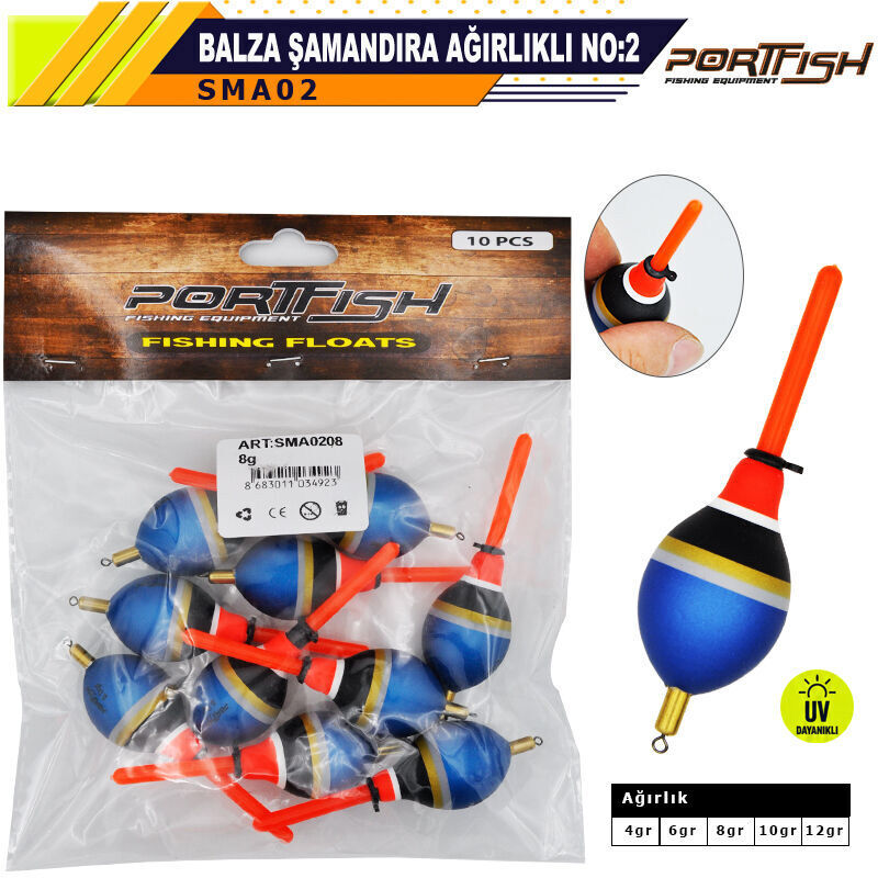 Portfish Balza Şamandıra Ağırlıklı no:02 - 10Adetli
