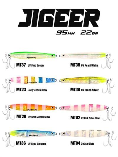 Fujin Jigeer 22gr 97mm Kaşık Yem MT02 Pink Zebra Glow