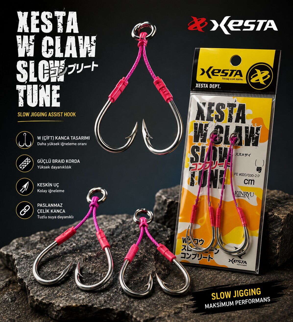 XESTA W CLAW SLOW TUNE COMPLETE 2/0 3 CM #18 2P