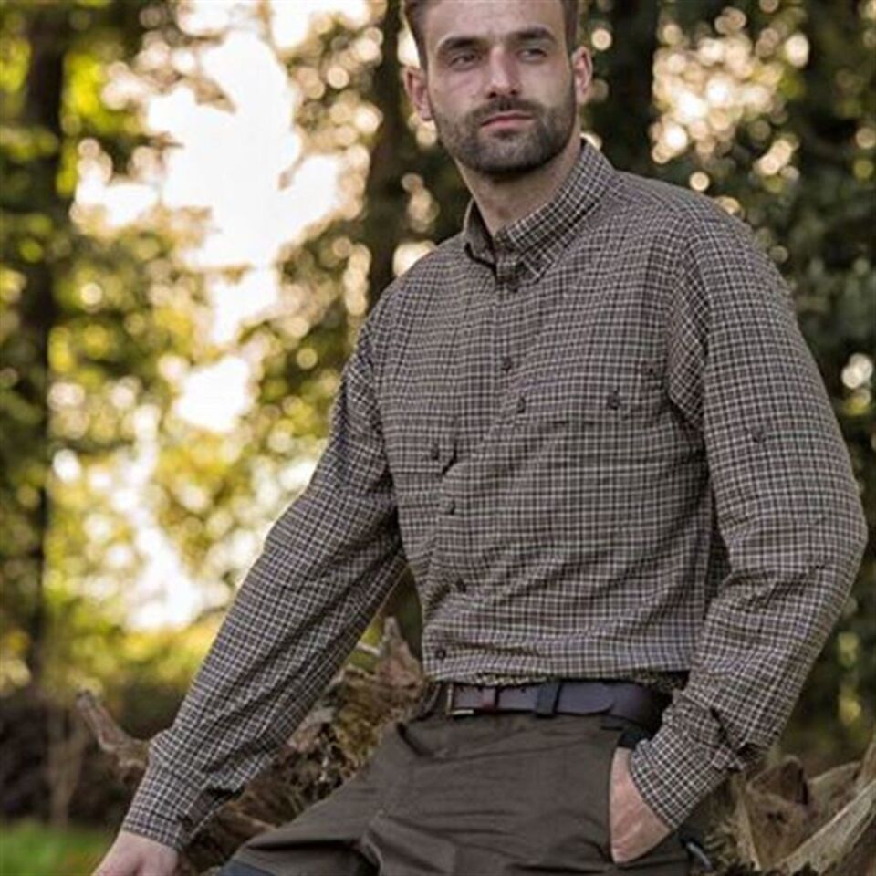 T. DEERHUNTER Tucker 399 Bamboo Uzun Kol Gömlek 43/44
