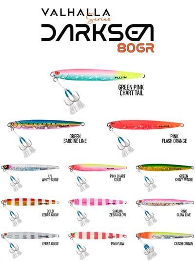 Fujin Valhalla Darksea 80gr Metal Jig Yem MT18 Pink Glow Line